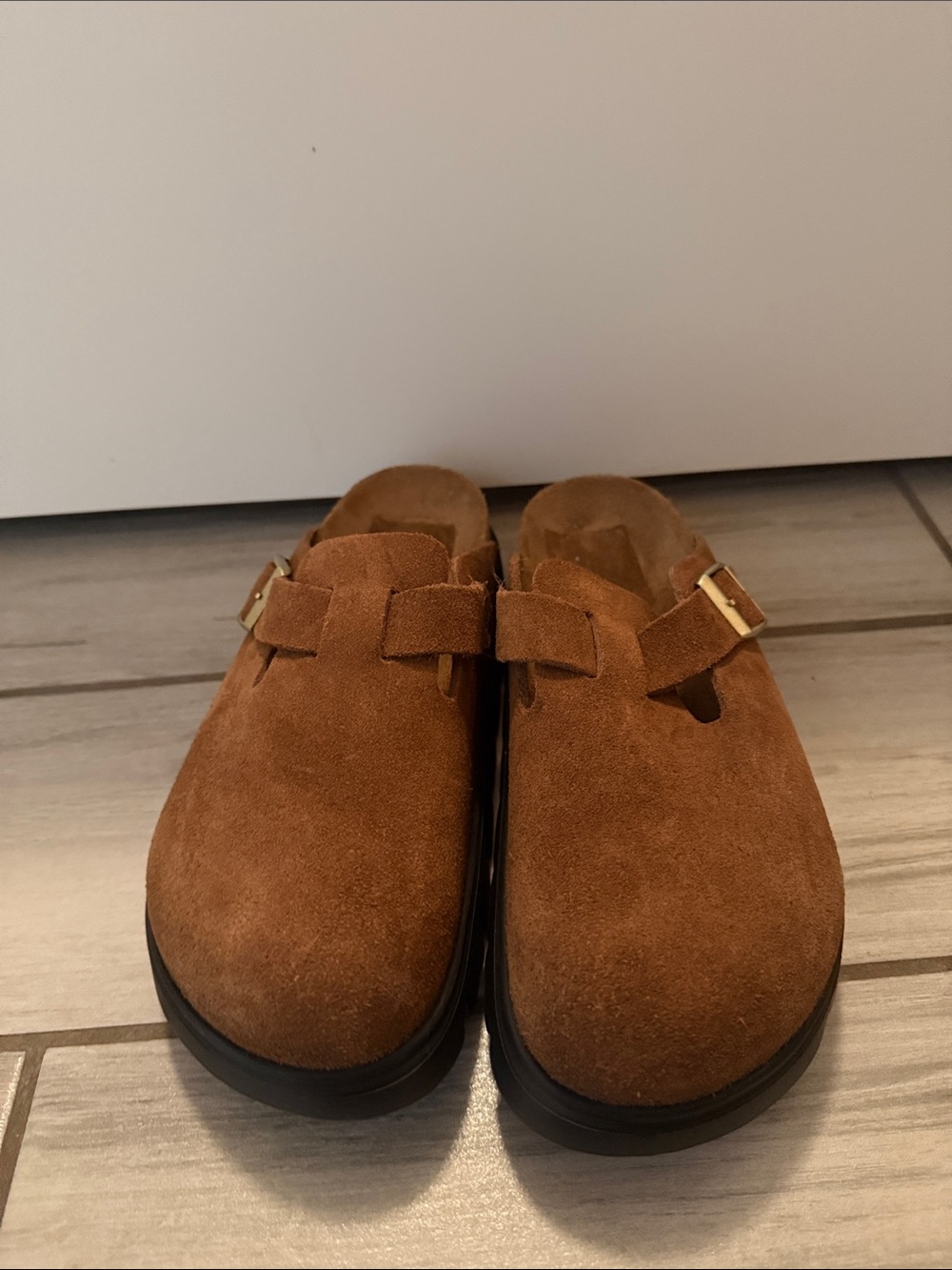 NWOT Womens Papillio by Birkenstock® Boston Chunky Sandal - Dark Tea Size 38 - Picture 2 of 6